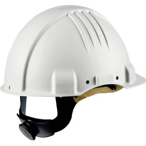 3M G3501M–VI Veiligheidshelm - Wit - Draaiknop - Leren sweatband