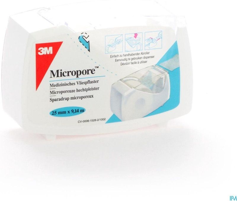 3M - Micropore - Hechtpleisters - Wit - Hypoallergeen - Luchtdoorlatend