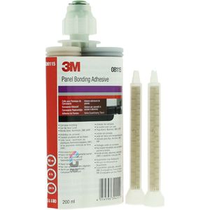 3M 08115 2K Constructielijm Zwart – Duo-patroon – Inclusief 2 Mengtips