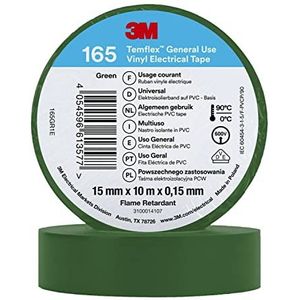 Temflex 165 Isolierband Grün 15mmx10m (10 Stück)