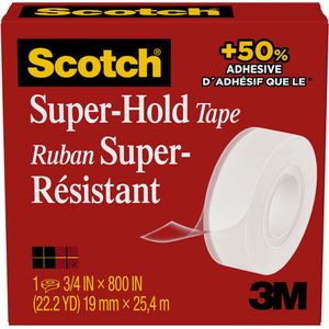 Scotch Super-Hold plakband, 19 mm x 25,4 m, zwart karton