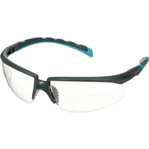 3M S2001SGAF-BGR, Schutzbrille, Montagearbeit, Bau-/Renovierungsarbeiten, Staub-Arbeit, Schleifarbeiten, Beide Geschlechter, Blau, Grau, Transparent, Kunststoff