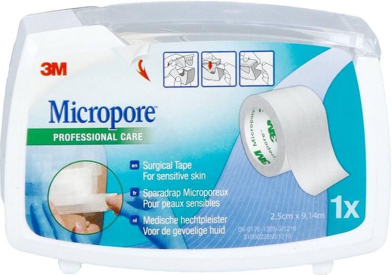 3M - Micropore Hechtpleister - 2,5 cm x 9,1 m - 1 Rol