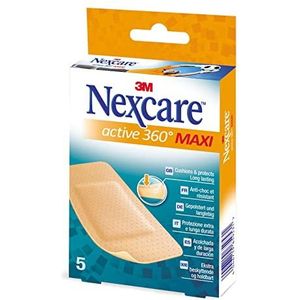 Nexcare Flexible Foam MAXI Active plasters, 50 mm x 101 mm, 5/Pack