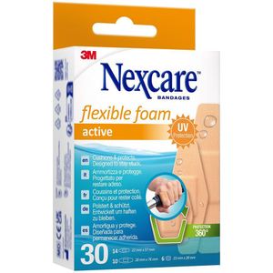 Nexcare - Active Flexible Foam Pleisters - Ademend - Waterproof - 24 Uur Bescherming