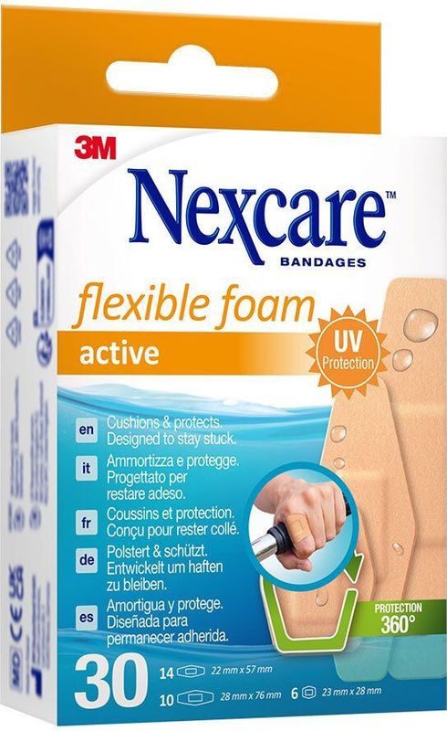 Nexcare 3m Flexible Foam Active Ha Pleist.gesn. 30