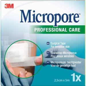 3M - Micropore - Hechtpleister - 2,5 cm x 5 m - 6 stuks