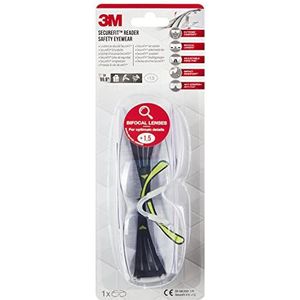 3M SecureFit SF415 veiligheidsbril, 1,5 dioptrieën, krasbestendig, kleurloos, 1/verpakking, 6PCK/CV