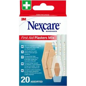 Nexcare - EHBO-Pleistermix - 20 Pleisters - Ademend - Waterbestendig