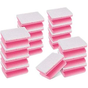 Scotch-Brite Badsponsje, 16 stuks, krasschuursponsje voor het reinigen van badkameroppervlakken zoals glas, chroom of keramiek, wit