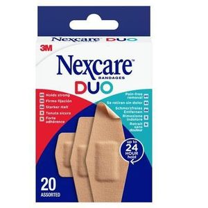 Nexcare - Duo Pleister Assorti - 20 Stuks - Zacht en Sterk