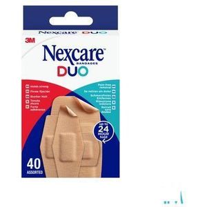 Nexcare - Duo Pleisters - 40 Stuks - Waterbestendig - Ademend Weefsel
