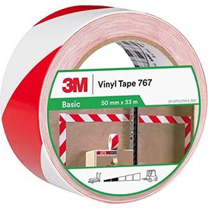 3M Waarschuwingsmarkeringtape 767I rood/wit