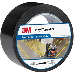 3M 471 high-performance vinyl tape, 50 mm x 33 m, zwart