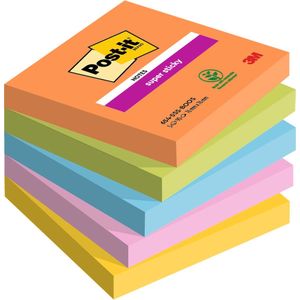 Post-it - Super Sticky Notes - Geel - Papier - 3x3 Inch - 90 Stuks