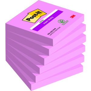 3M Super Sticky Notes, Quadratisch, Pink, Papier, PEFC-zertifiziertem Papier, 76 mm, 76 mm