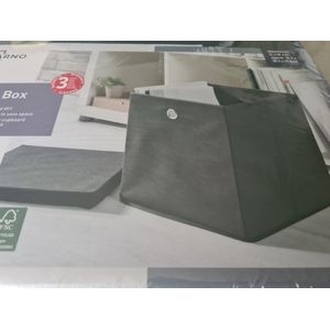 Livarno home Opbergbox - Incl Deksel - 30.5x30.5x29.5cm - Antraciet - 26L - Max 6kg