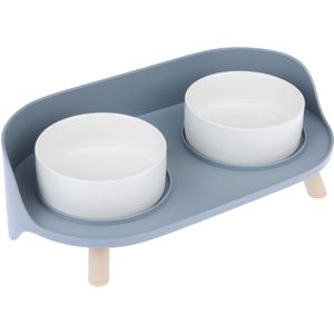TIAKI Dubbele Keramische Voerbak 2x450 ml Ø12,5 cm Hond/Kat