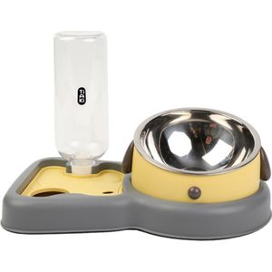 TIAKI Futter- und Wasserspender 2-in-1 - 200 ml Futterschale + 500 ml Flasche