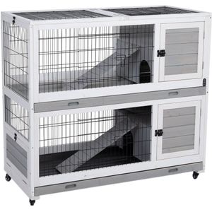 Wiltec scharrelhok voor kleine dieren, buitenverblijf voor kippen 183 x 122 x 60 cm, stabiel en veilig boxrooster met zonwering en 3 openingen