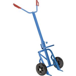 eurokraft pro Vatensteekwagen voor stalen vaten, laadvermogen 400 kg, met massieve rubberbanden