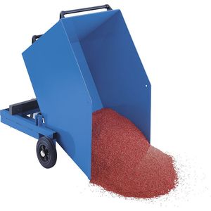 eurokraft pro Plaatstalen bakwagen, bak kantelbaar, inhoud 0,6 m³, zonder deksel