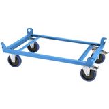 eurokraft pro Onderwagen van staal, voor europallets, laadvermogen 1000 kg, laadhoogte 280 mm, blauw