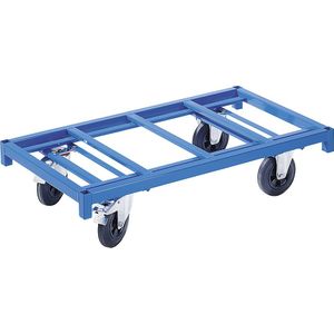 eurokraft pro Platformwagen MODULAR, laadvermogen 1200 kg, laadvlak 1300 x 700 mm, 2 zwenkwielen incl. dubbele rem, 2 bokwielen