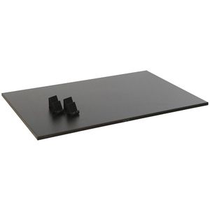 eurokraft pro Etagevlak, MDF-plaatmateriaal, zwart, laadvermogen 50 kg
