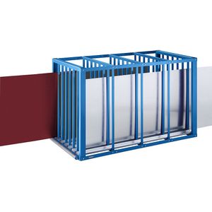 eurokraft pro Plaatmateriaal-opslagbox, h x l x b = 1500 x 1100 x 2500 mm, lichtblauw