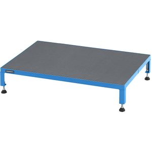 eurokraft pro Werkplatform, in hoogte verstelbaar 165 - 230 mm, plaatmateriaal met antislip oppervlak, platform l x b = 910 x 610 mm, lichtblauw
