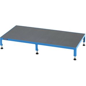 eurokraft pro Werkplatform, in hoogte verstelbaar 165 - 230 mm, plaatmateriaal met antislip oppervlak, platform l x b = 1210 x 610 mm, lichtblauw