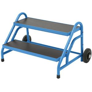 eurokraft pro Montagetrap, treden van plaatmateriaal met antislip oppervlak, met 2 treden