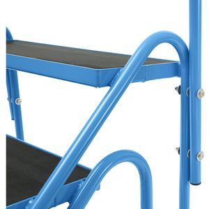 eurokraft pro Leuning voor trap, met 5 treden, lichtblauw, inclusief montageset