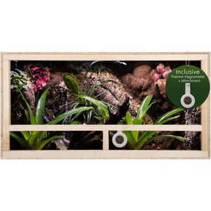 Houten Terrarium 100x40x40cm - Modern Vivarium voor Slang, Reptiel met Ventilatie