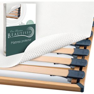 Beautissu Beautect – Matrasbeschermer 100x200 cm met Noppen – Antislip Lattenbodem & Matras Beschermer voor Bed & Boxspring – Oeko-Tex