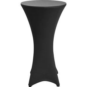 Beautissu Statafelhoes Stella Ø 70 cm statafelrok voor statafel – feest decoratie geschikt voor horeca – feestversiering stretch voor elk tafel – zwart