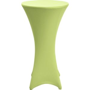 Beautissu Statafelhoes Ø 80 - 85 cm Groen Statafelrok voor Statafel - hoes geschikt voor horeca - feestversiering stretch voor elk tafel - Stella