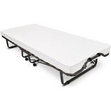 Beautissu Venetia Vouwbed 90x200 cm – Logeerbed incl. matras en hoes – Opklapbed 1 Persoons – Zwart