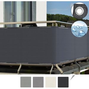 Sol Royal PB2 – Balkonscherm Antraciet 500 x 90 cm – Balkondoek Waterafstotend – UV Bescherming – incl. Bevestigingsmateriaal
