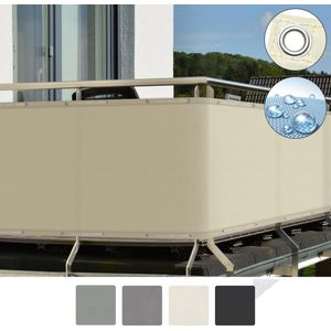 Sol Royal PB2 – Balkonscherm Creme 500 x 90 cm – Balkondoek Waterafstotend – UV Bescherming – incl. Bevestigingsmateriaal