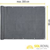 SolVision hdpe Balkonumspannung HB2 300x90cm Anthrazit - Sol Royal