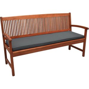Beautissu Loft BK Bankkussen 150 x 48 x 5 cm Tuinbank Kussens - Kussen voor Tuinmeubelen - Zitkussen of Rugkussen - Antraciet