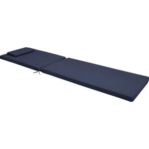 Beautissu Loft RL ligbedkussen 200 x 60 x 5 cm - kussen ligstoel tuinstoel kussens donker blauw