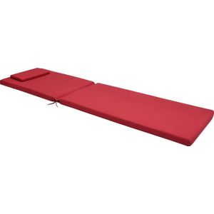 Beautissu Loft RL ligbedkussen 200 x 60 x 5 cm - kussen ligstoel tuinstoel kussens rood