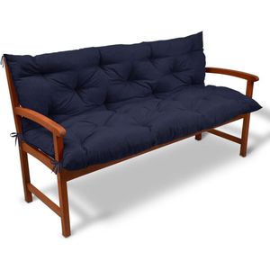 Bankauflage Flair br Dunkelblau, 100x100x10cm - Beautissu