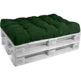 Beautissu Eco Style palletkussen - zitkussen voor palletbank - kussen donker groen - palettkussens in matraskussen kwaliteit
