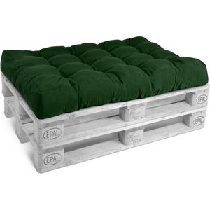 Beautissu Eco Style palletkussen - zitkussen voor palletbank - kussen donker groen - palettkussens in matraskussen kwaliteit