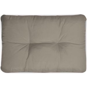 Beautissu Tuinkussen Waterafstotend Outdoor Kussen 70x40x12 cm – Rugkussen Licht Grijs Kussen voor Tuinmeubelen – Flair Lounge