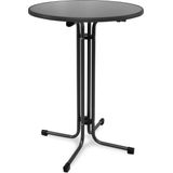 Beautissu Statafel Sylt Ø 80 cm Antraciet – Eettafel rond Indoor en Outdoor Inklapbare Tafel – Vouwtafel Partytafel